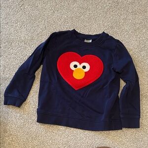 Sesame Street Elmo Navy Sweatshirt with Heart Design